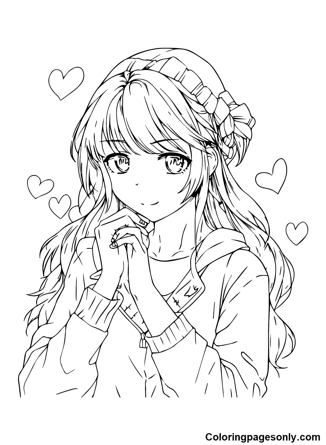 Anime Girl Coloring Pages 5