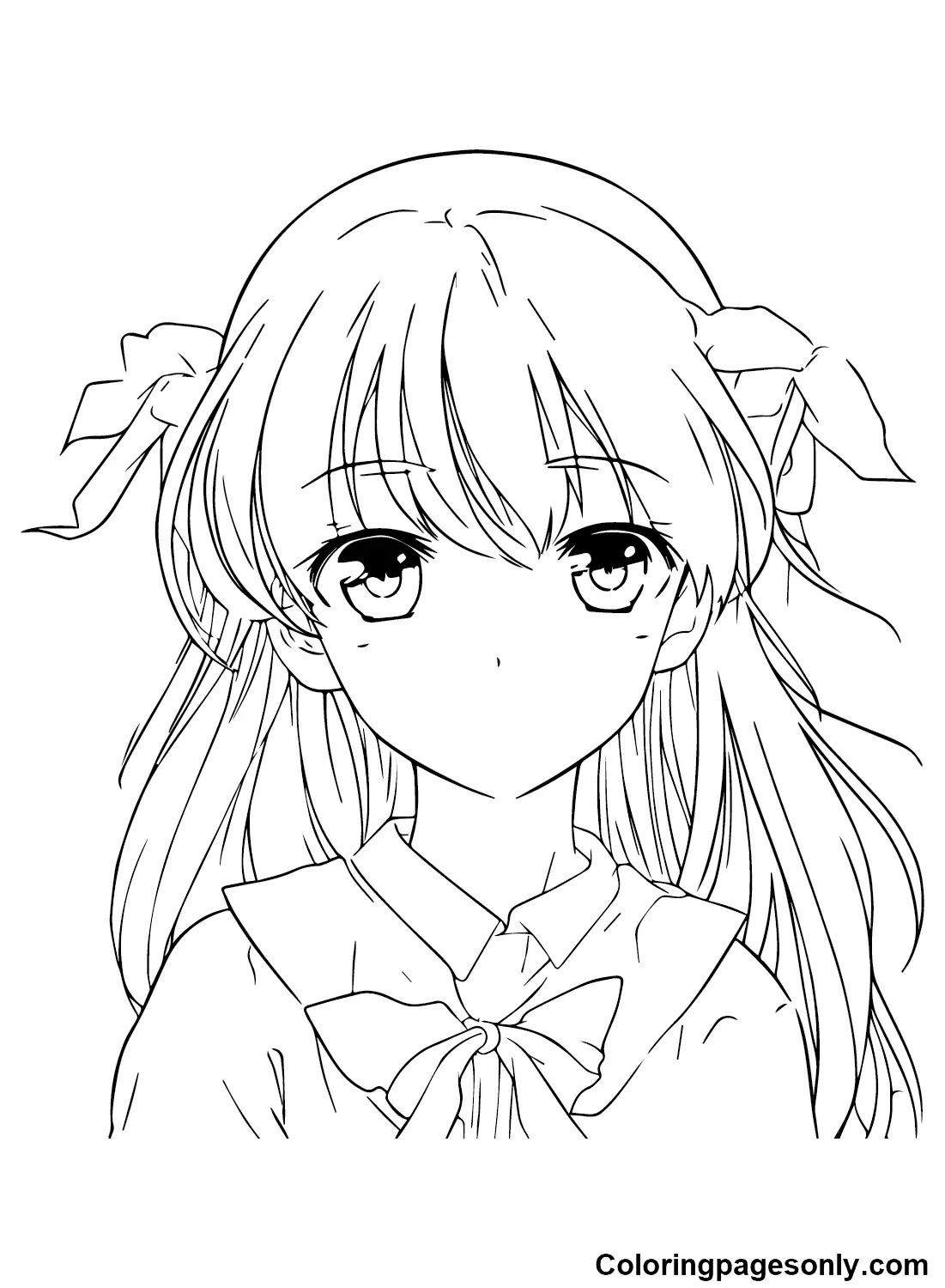 Anime Girl Coloring Pages 6