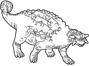 Ausmalbilder Ankylosaurus 2