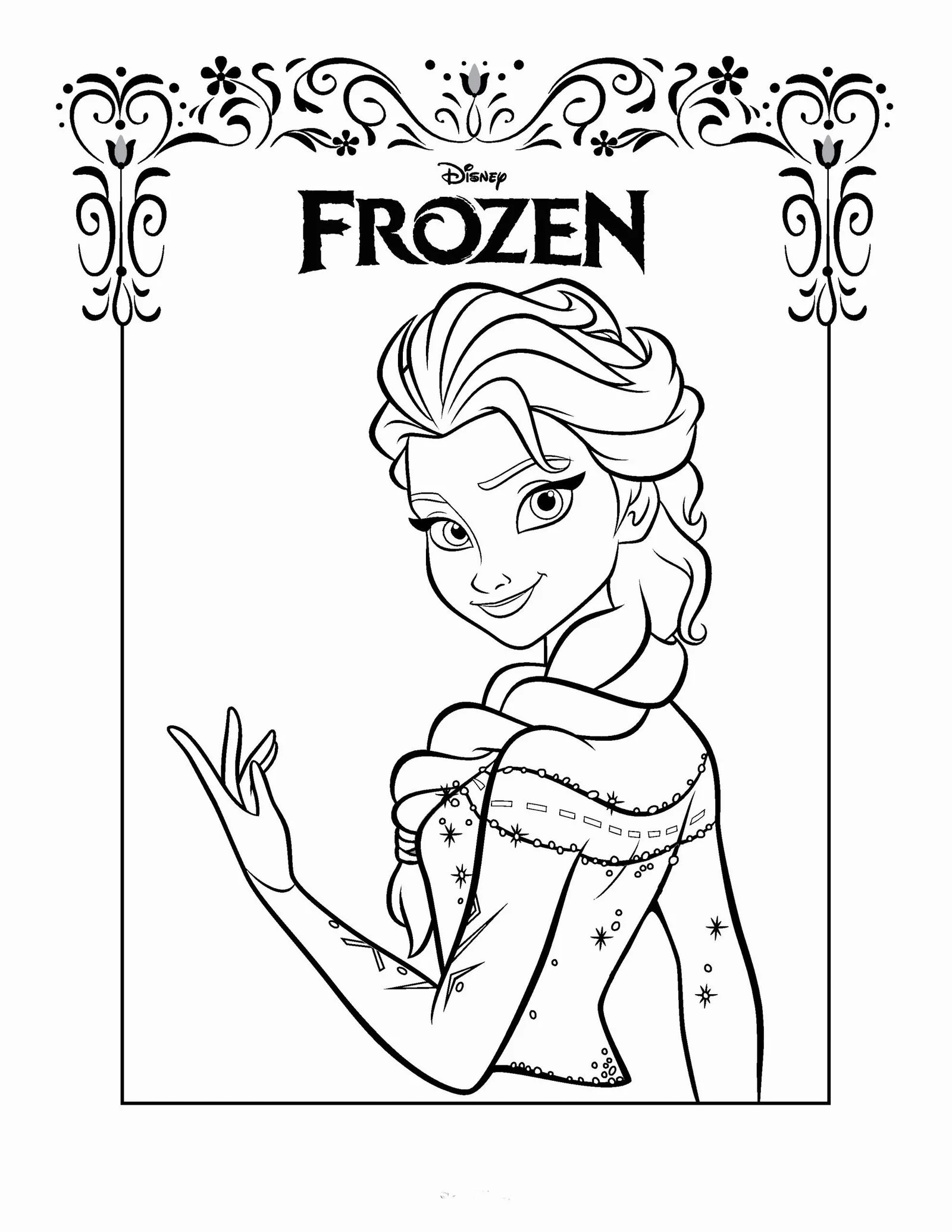 Desenhos de Anna Frozen Para Colorir 27