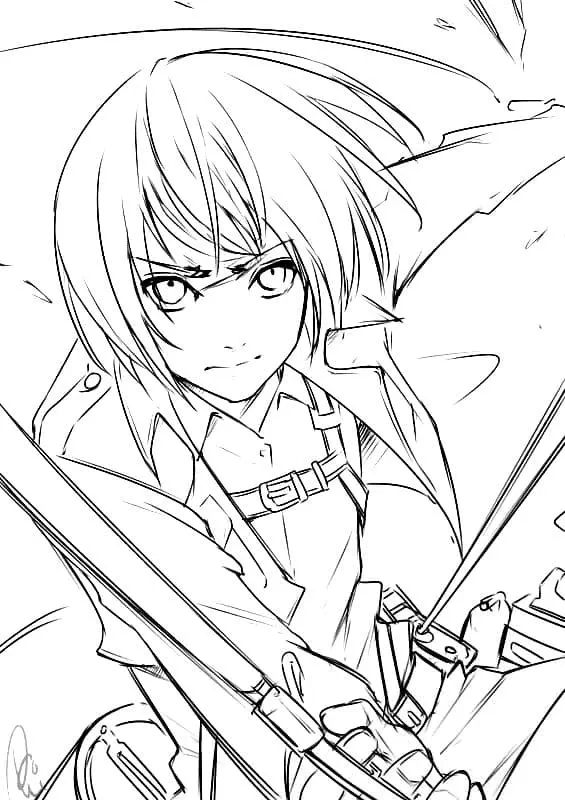 Desenhos de AOT para colorir 88