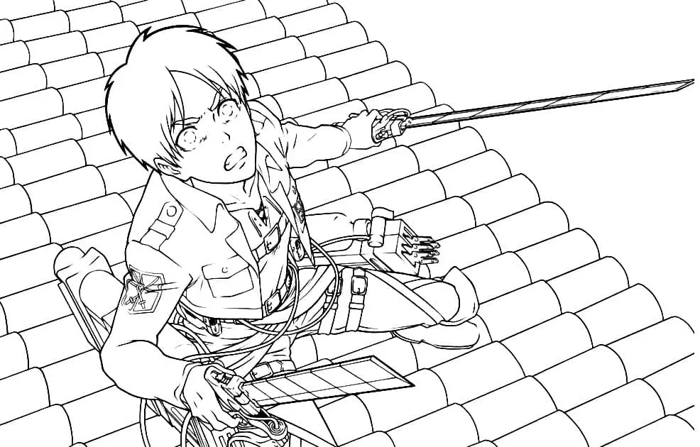 Desenhos de AOT para colorir 93