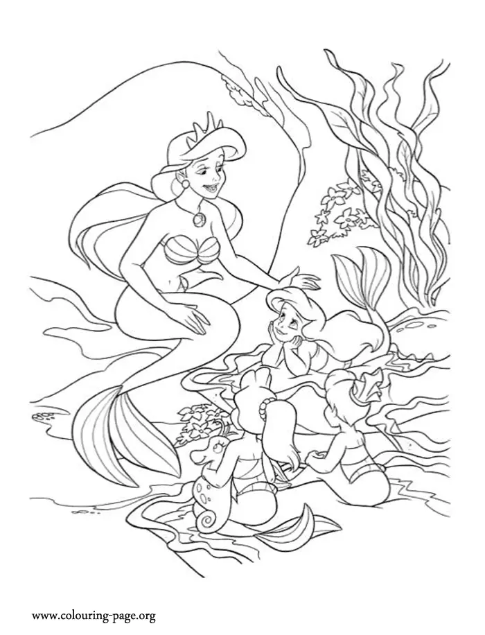Ariel Coloring Pages 10