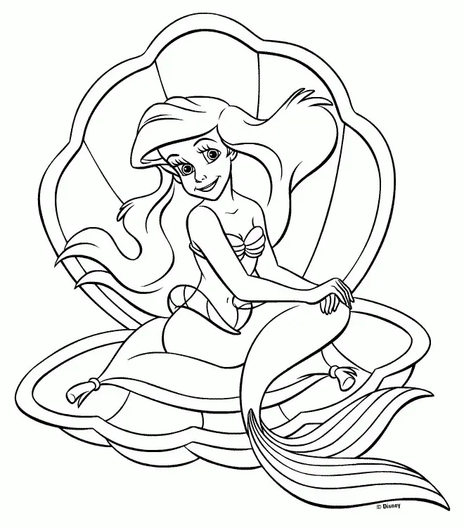 Ariel Coloring Pages 2