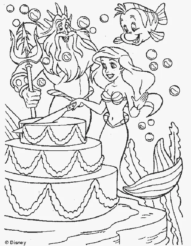 Ariel Coloring Pages 21