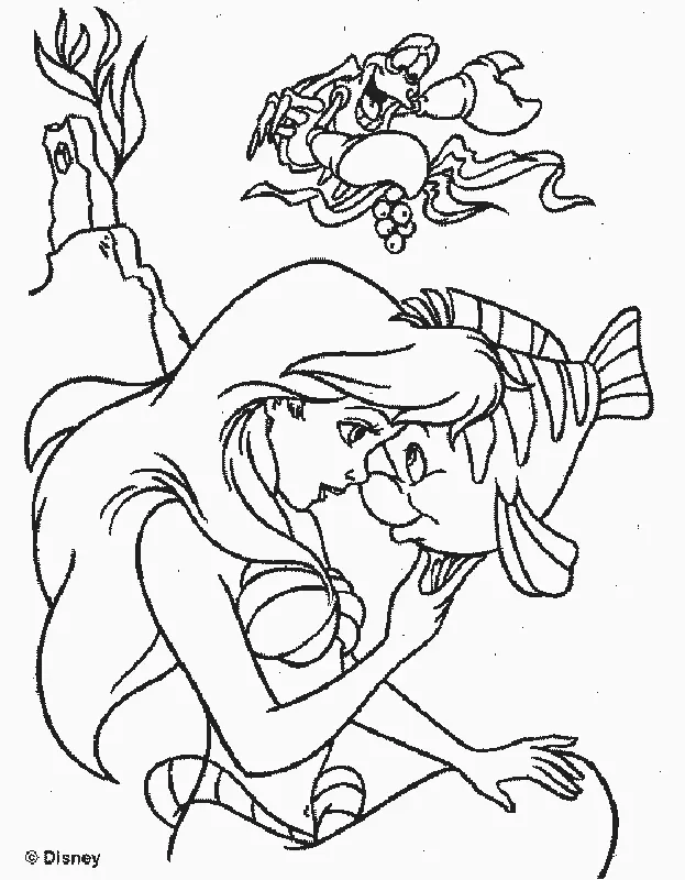 Ariel Coloring Pages 22