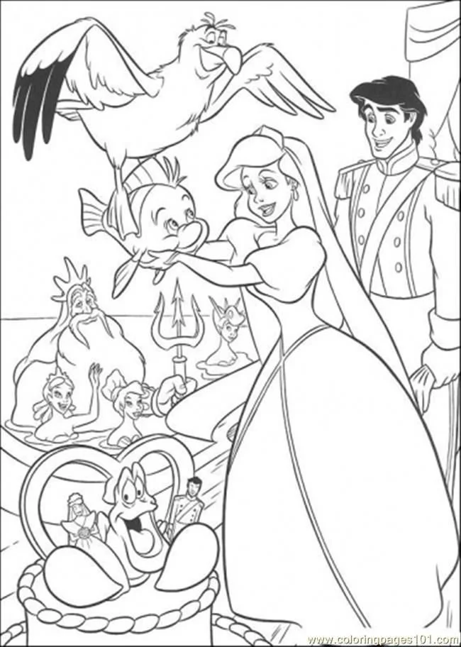 Ariel Coloring Pages 33