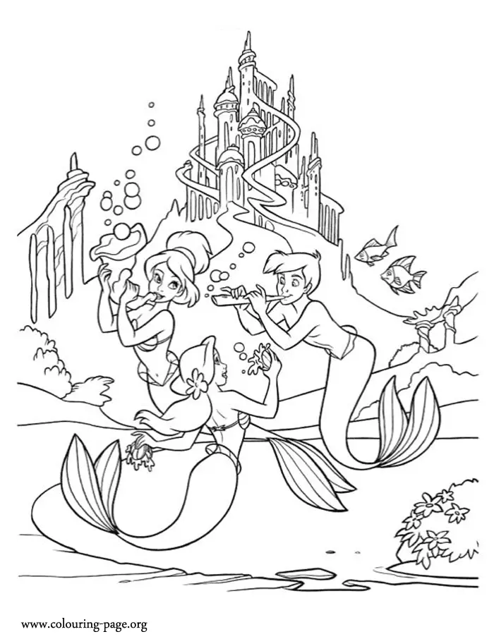 Ariel Coloring Pages 46