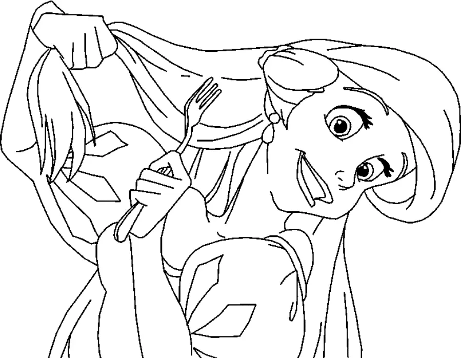 Ariel Coloring Pages 8