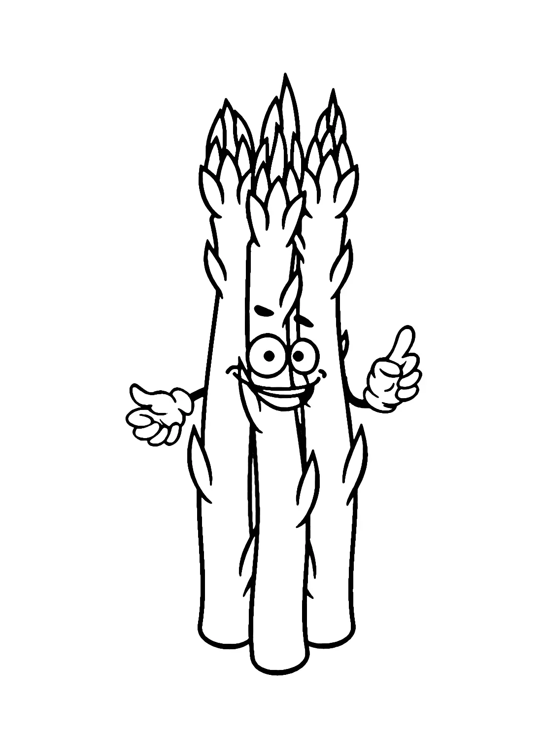 Spargel Ausmalbilder 1