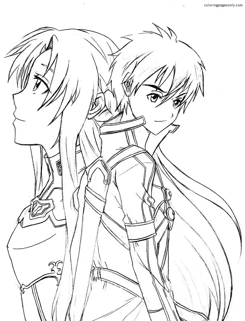 Desenhos de Asuna Para Colorir 13