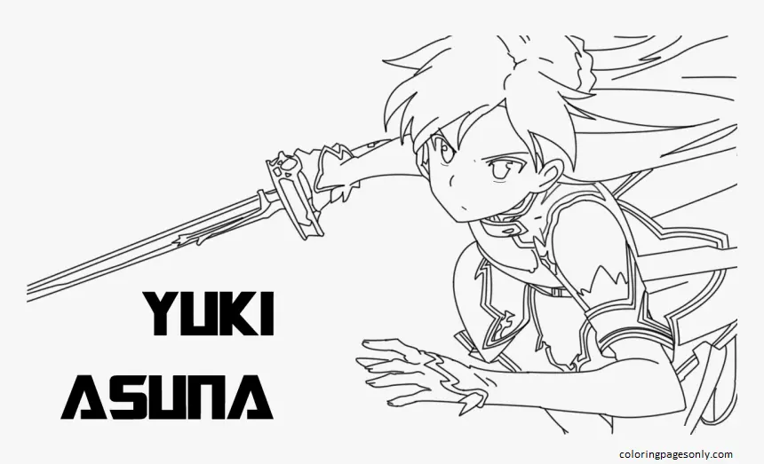 Desenhos de Asuna Para Colorir 28