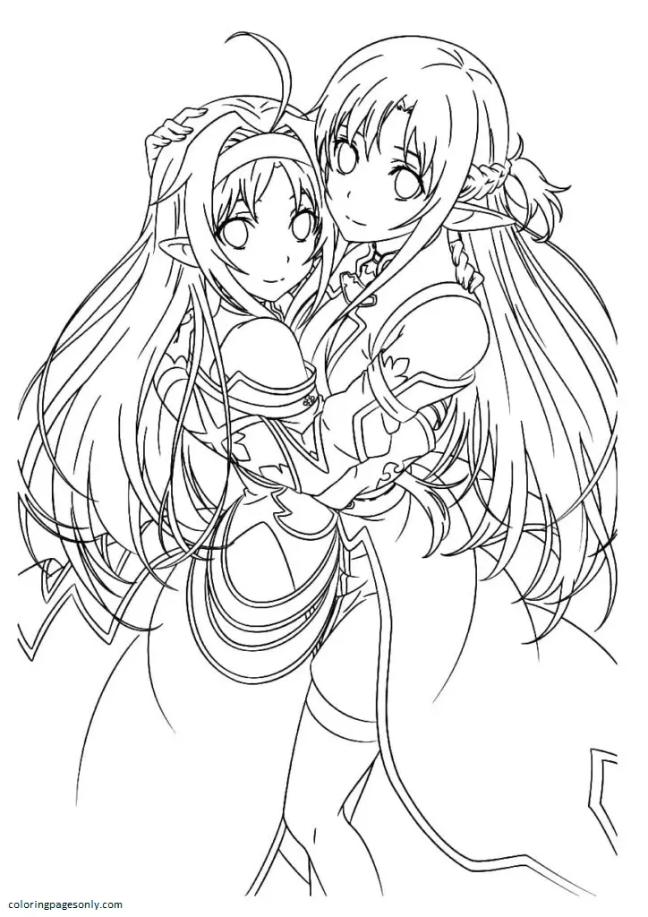 Desenhos de Asuna Para Colorir 38