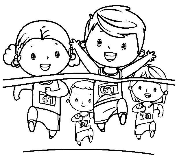 Desenhos de Atletismo Para Colorir 1