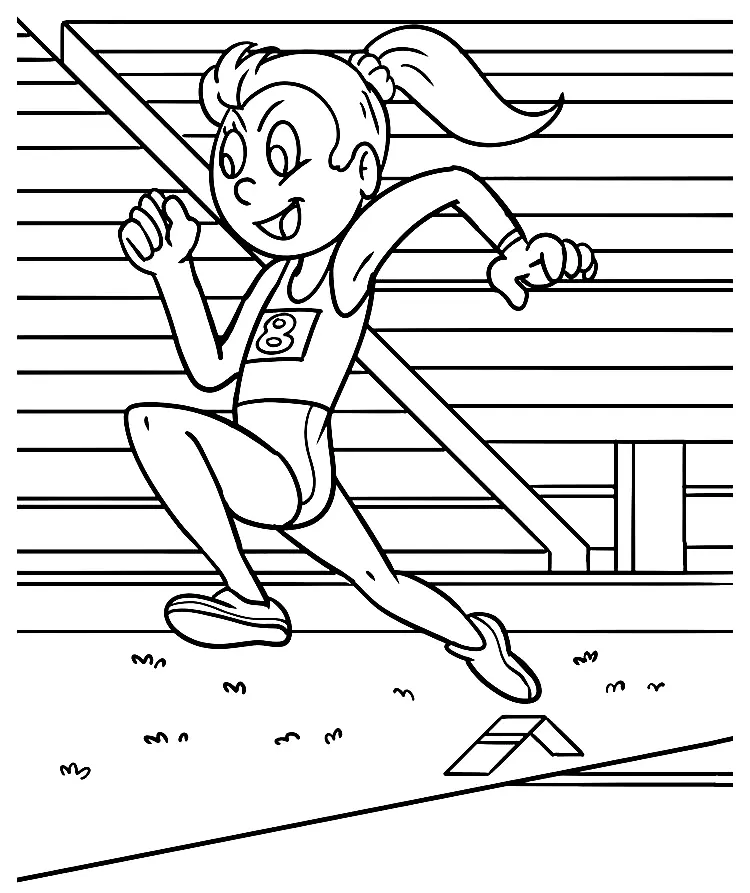 Desenhos de Atletismo Para Colorir 12