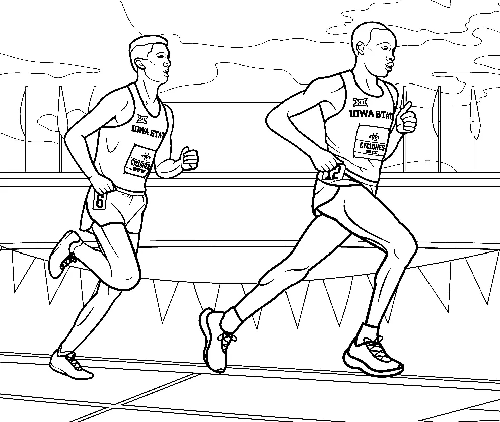 Desenhos de Atletismo Para Colorir 2
