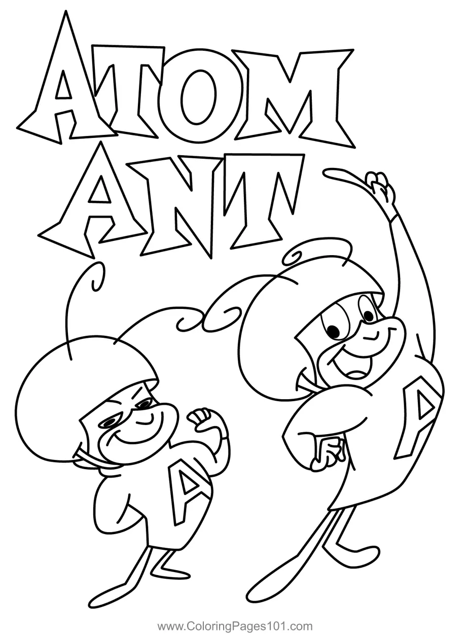 Atom Ant para Colorear 1