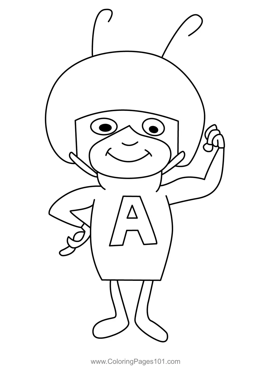 Atom Ant para Colorear 3