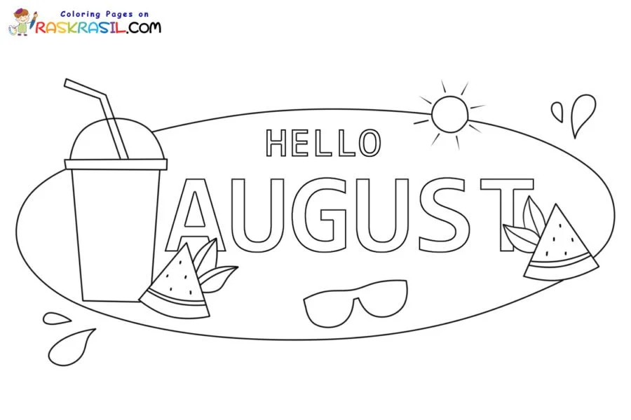 Desenhos de Agosto Para Colorir 2