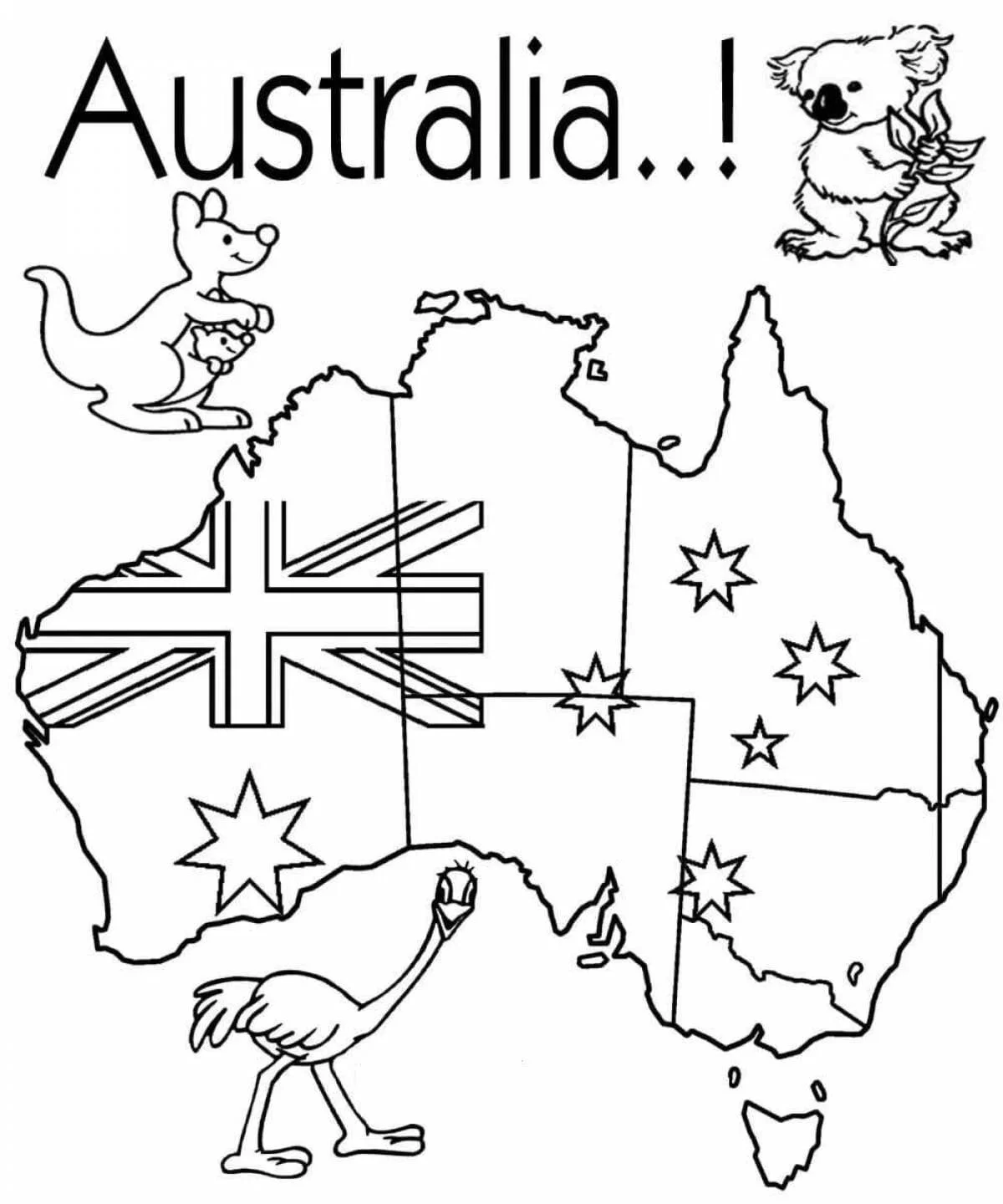 Desenhos de Australia Para Colorir 10