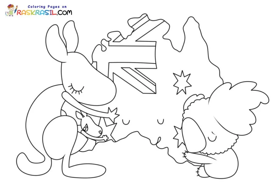 Desenhos de Australia Para Colorir 26