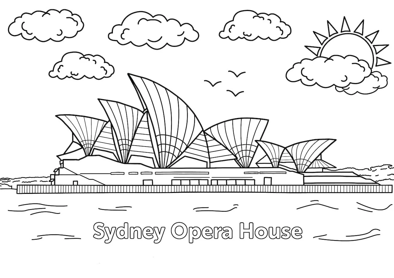 Desenhos de Australia Para Colorir 31
