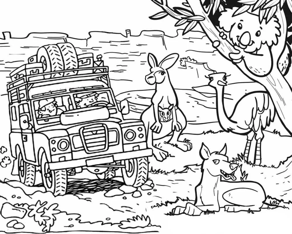 Desenhos de Australia Para Colorir 33