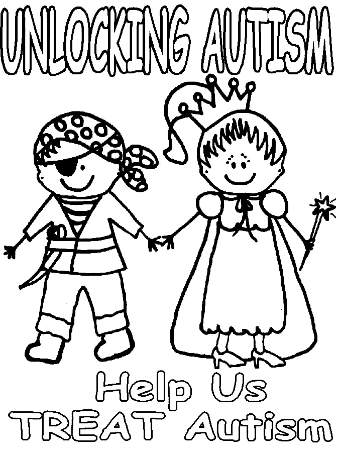 Conciencia Del Autismo Para Colorear 91