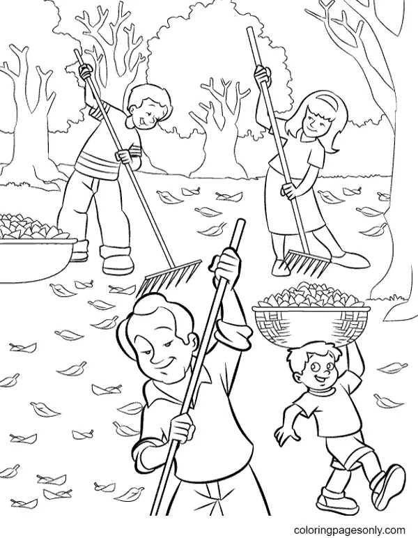 Desenhos de Folhas de Outono Para Colorir 24