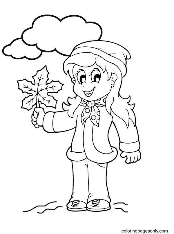 Desenhos de Folhas de Outono Para Colorir 27