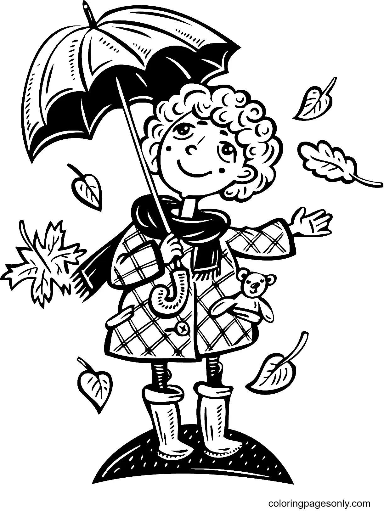 Desenhos de Folhas de Outono Para Colorir 56