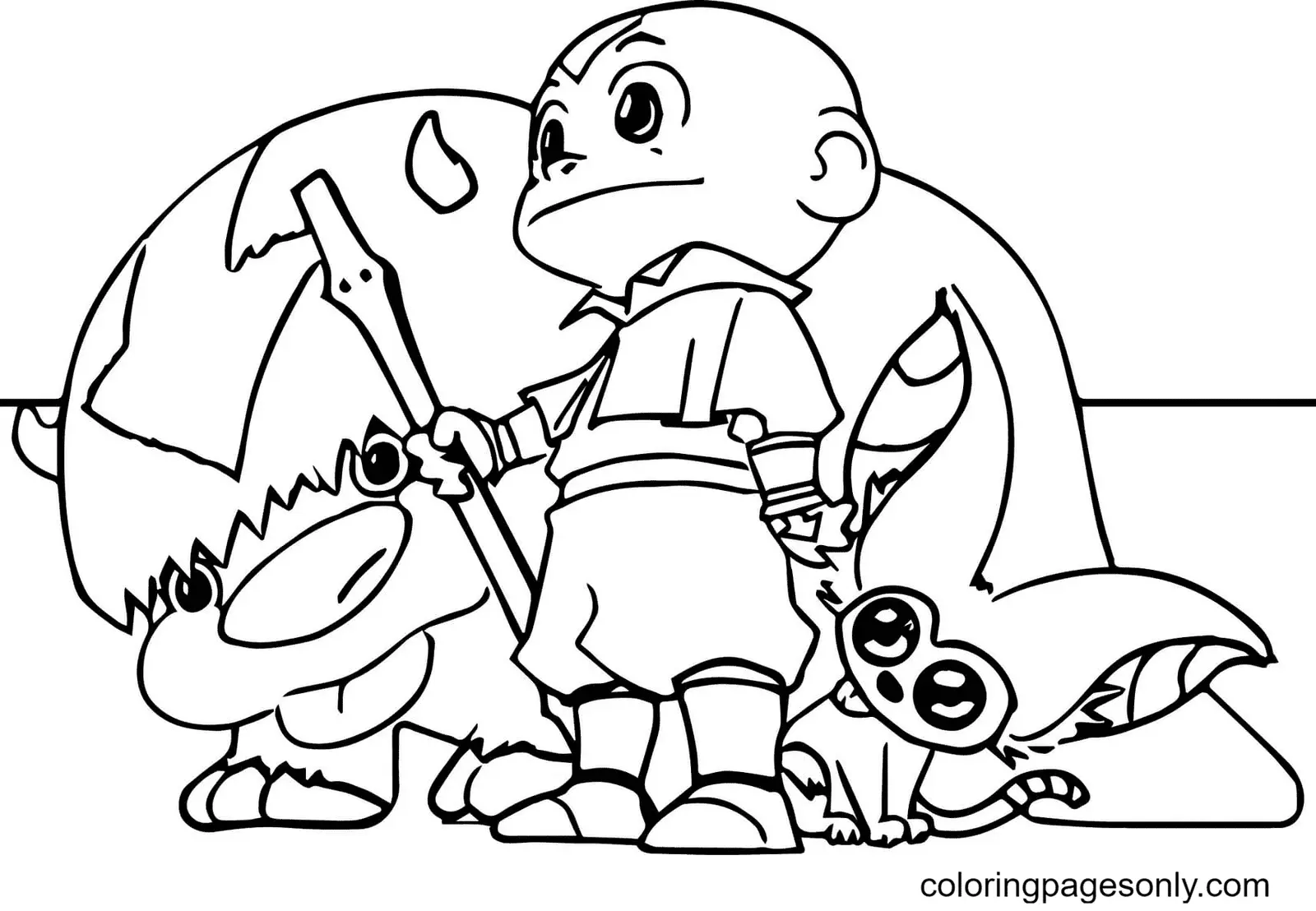 Desenhos de Avatar A Lenda de Aang Para Colorir 25
