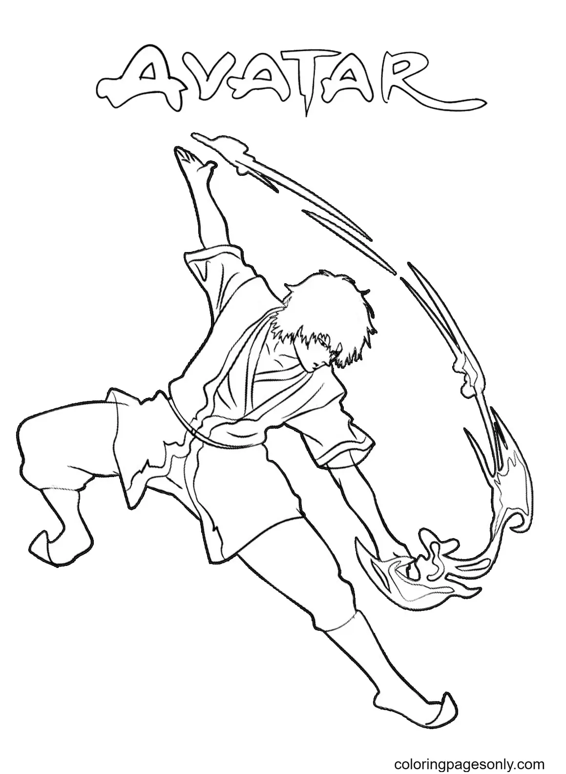Desenhos de Avatar A Lenda de Aang Para Colorir 27