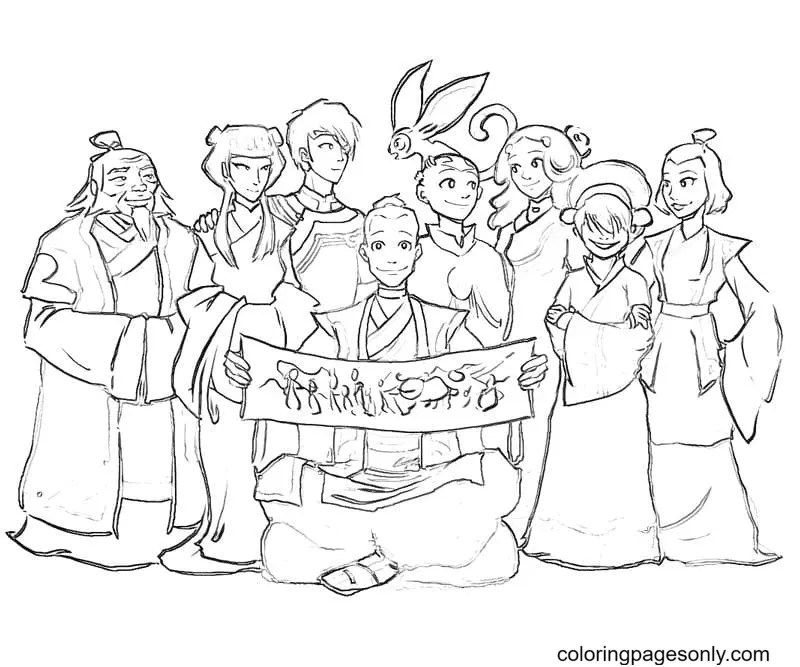 Desenhos de Avatar A Lenda de Aang Para Colorir 32