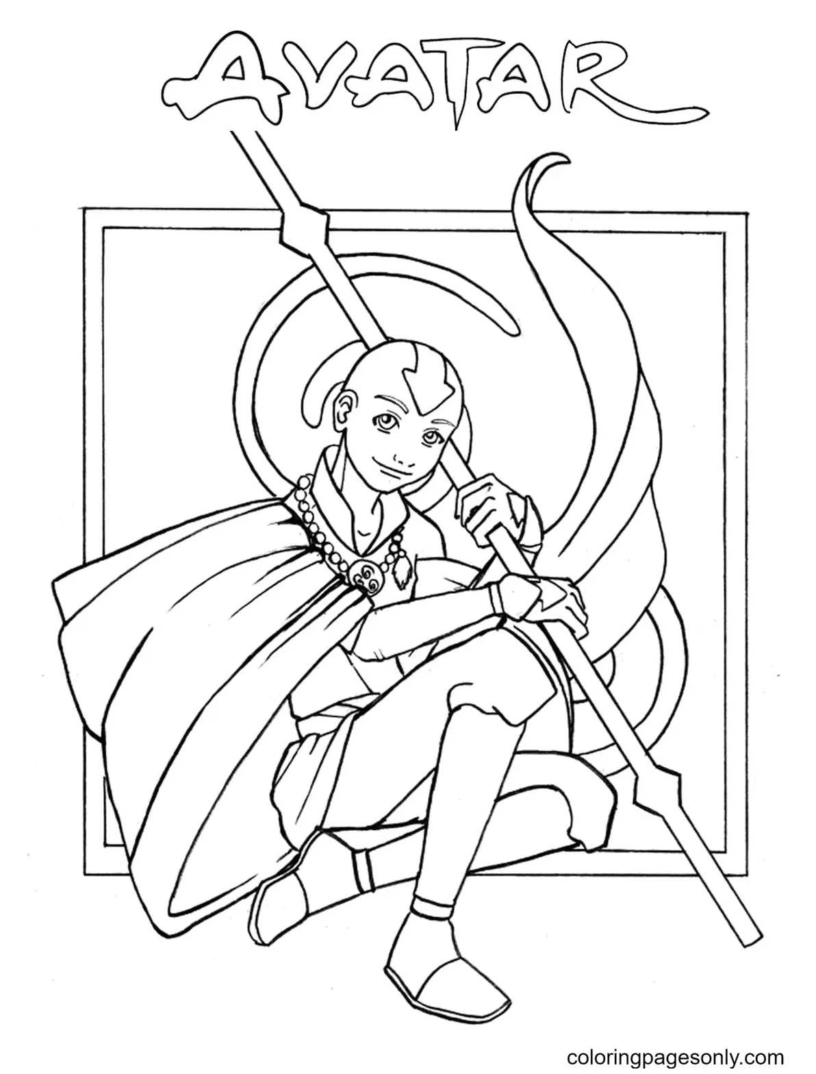 Desenhos de Avatar A Lenda de Aang Para Colorir 34