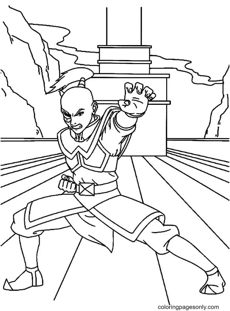 Desenhos de Avatar A Lenda de Aang Para Colorir 48