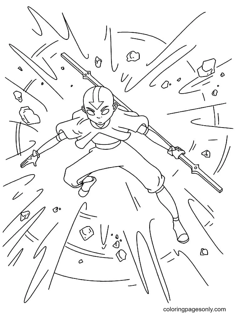 Desenhos de Avatar A Lenda de Aang Para Colorir 65