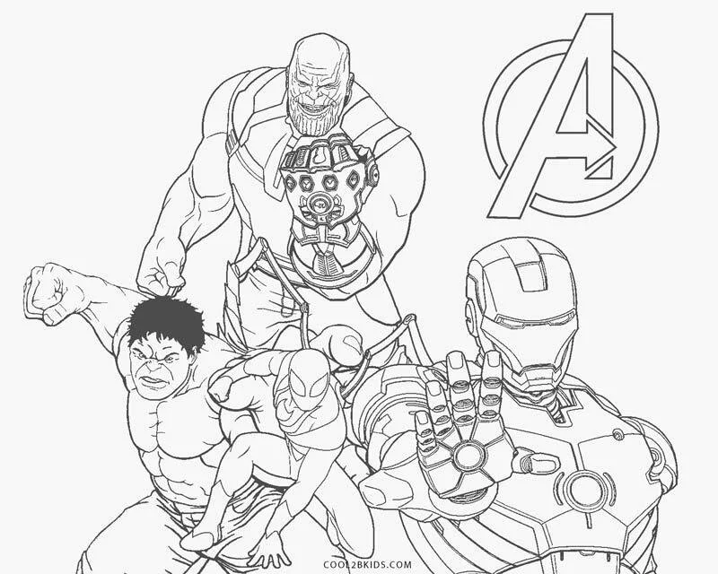 Ausmalbilder Avengers Endgame