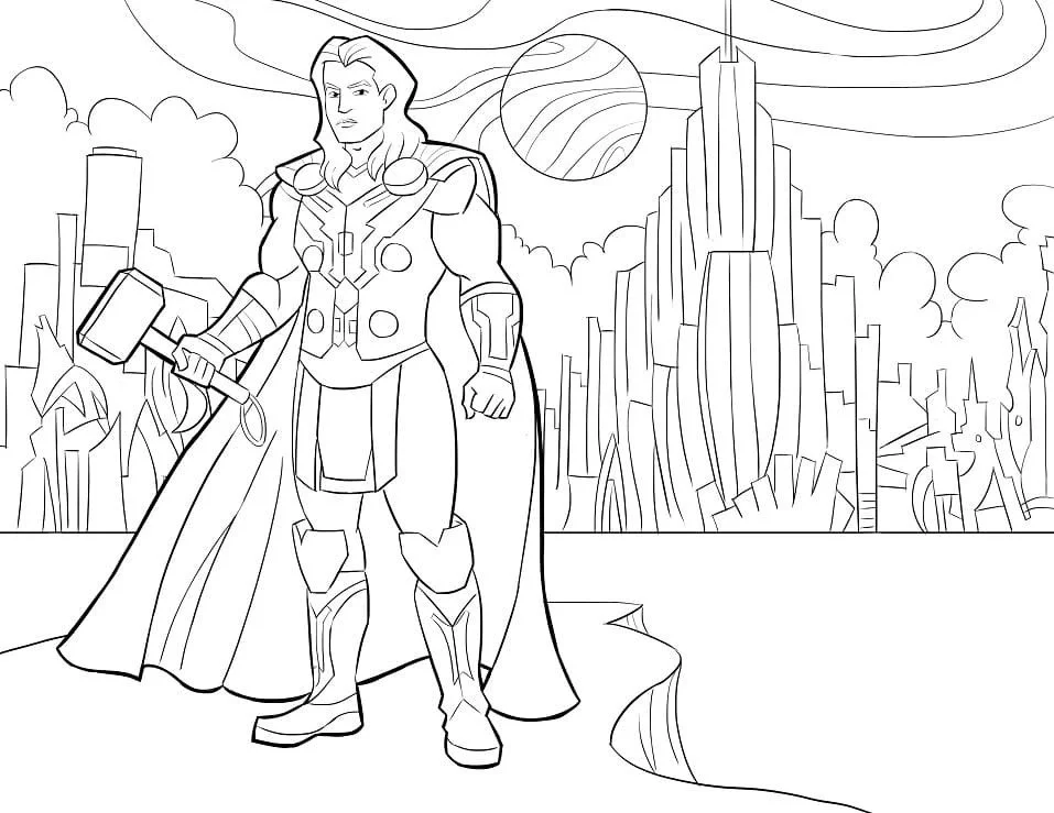 Avengers Thor Ausmalbilder 6