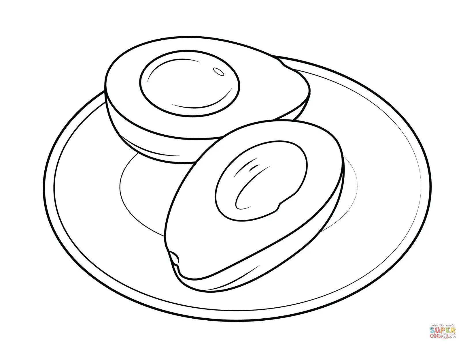 Aguacate Para Colorear 6