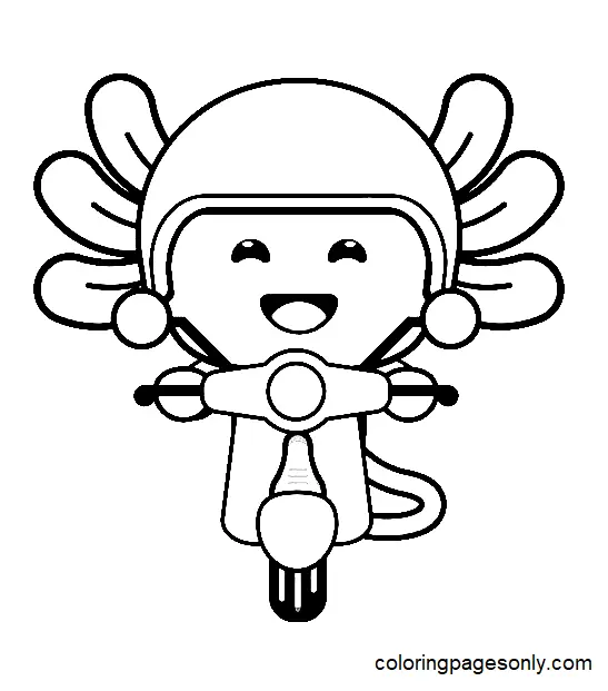 Axolotl Para Colorear 17