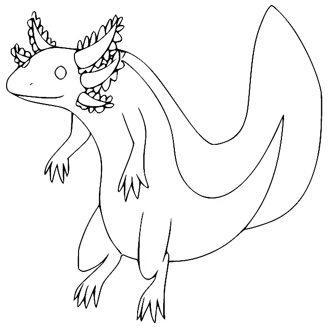 Axolotl Para Colorear 25