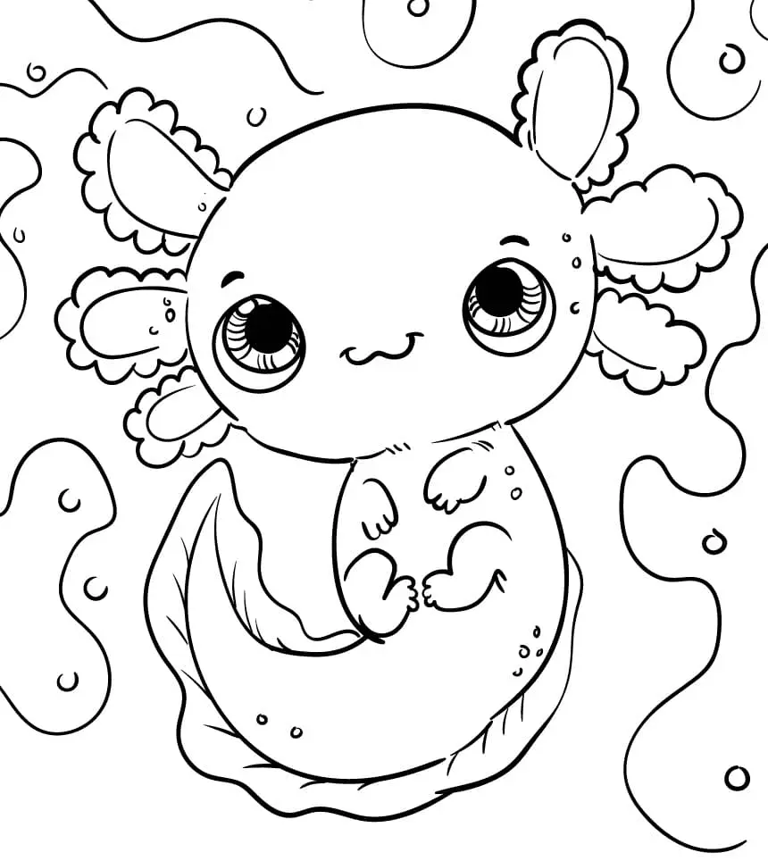Axolotl Para Colorear 31