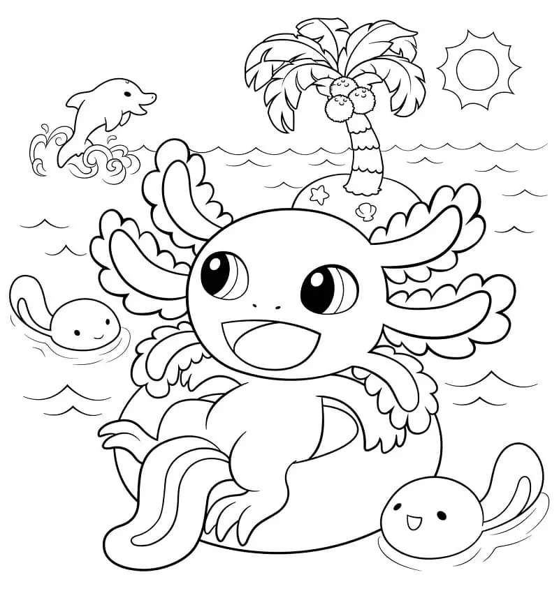 Axolotl Para Colorear 33