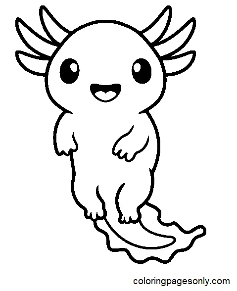 Axolotl Para Colorear 4