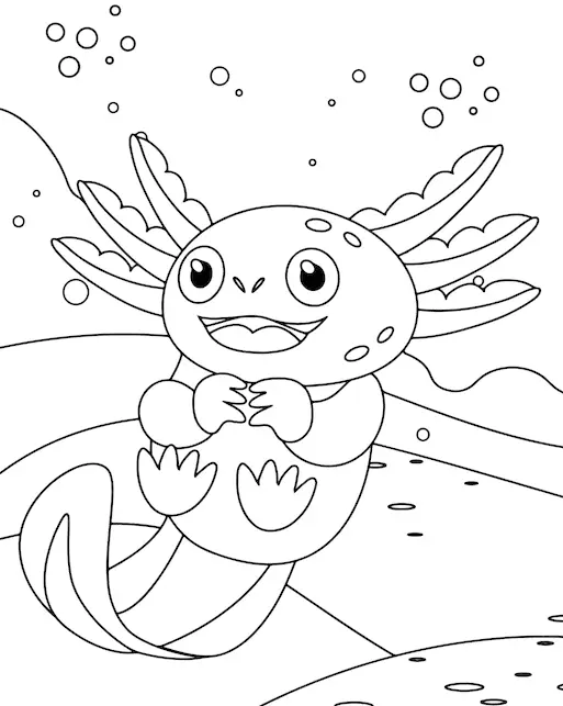 Axolotl Para Colorear 47
