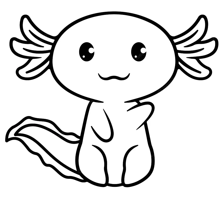 Axolotl Para Colorear 5