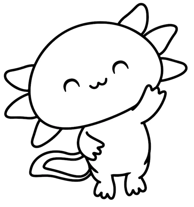 Axolotl Para Colorear 6