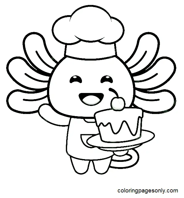 Axolotl Para Colorear 8