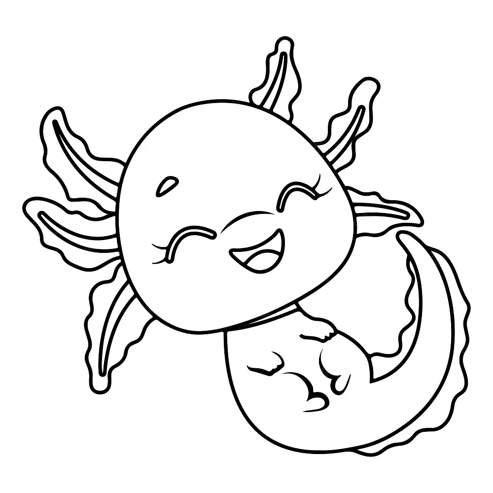 Axolotl Para Colorear 9
